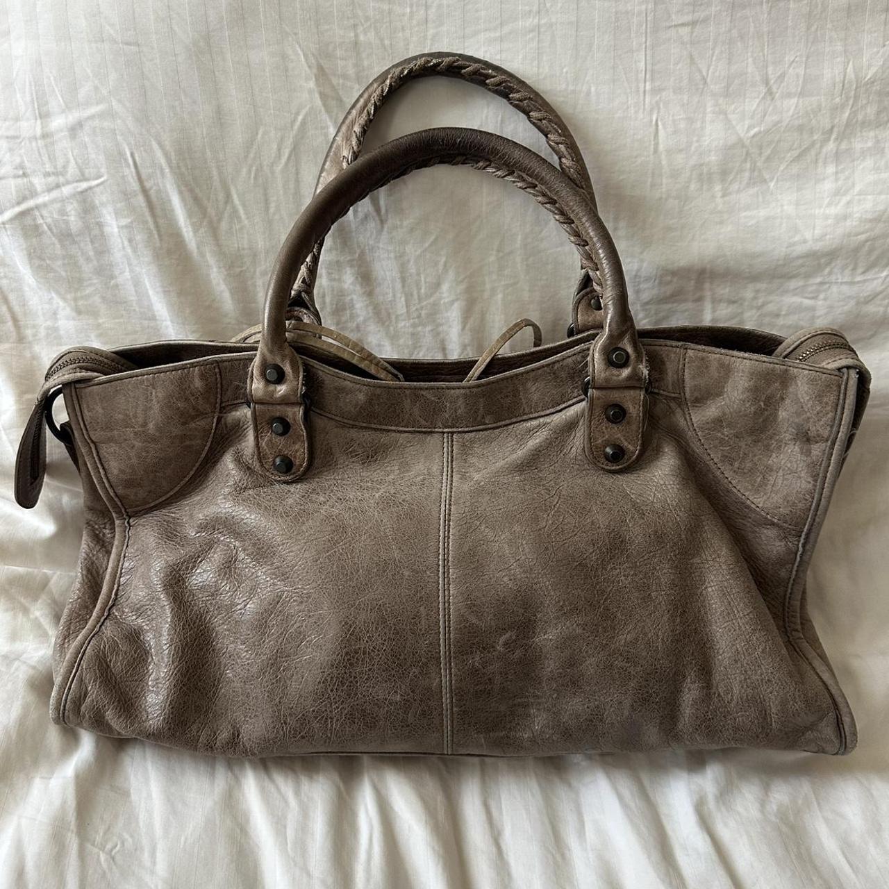 Authentic Balenciaga Part Time City Bag – Cool-Tone Brown