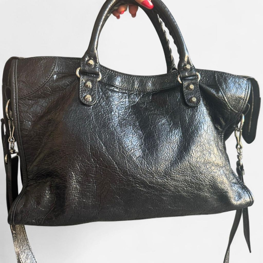 Authentic Balenciaga City Bag – Black