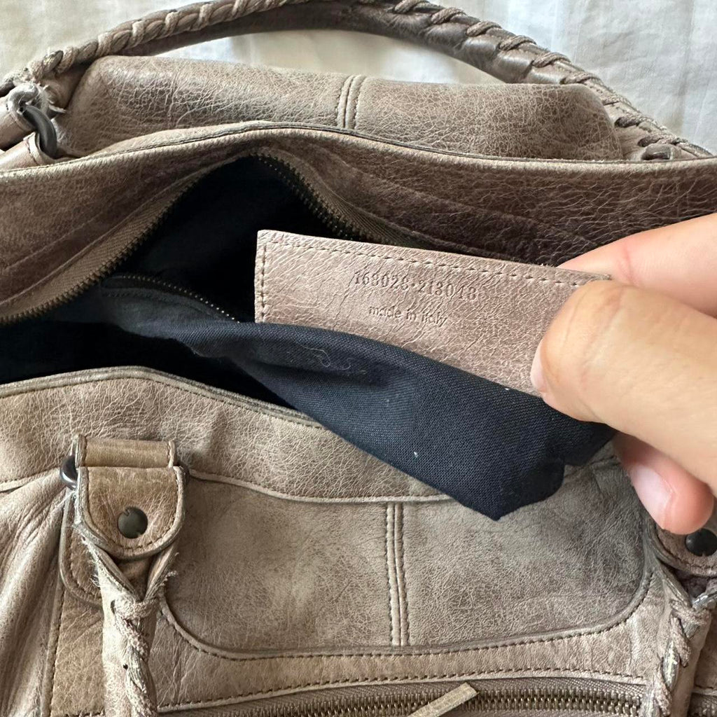 Authentic Balenciaga Part Time City Bag – Cool-Tone Brown