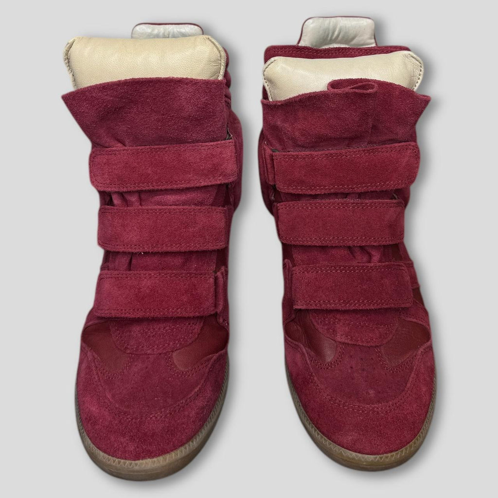 Isabel Marant Women's Red and Burgundy Trainers