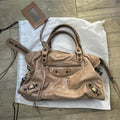 Authentic Balenciaga City Bag in Cream/light Brown