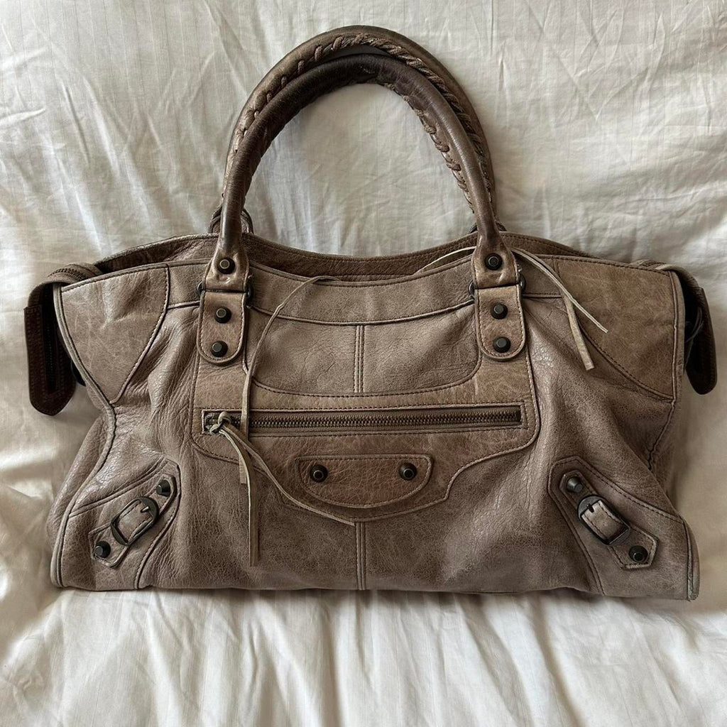 Authentic Balenciaga Part Time City Bag – Cool-Tone Brown