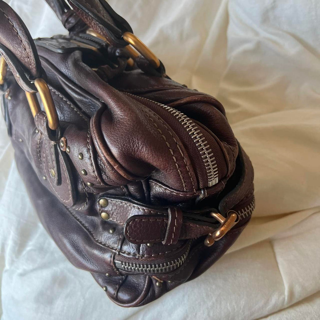 Authentic Chloé East-West Paddington Bag – Chocolate Brown