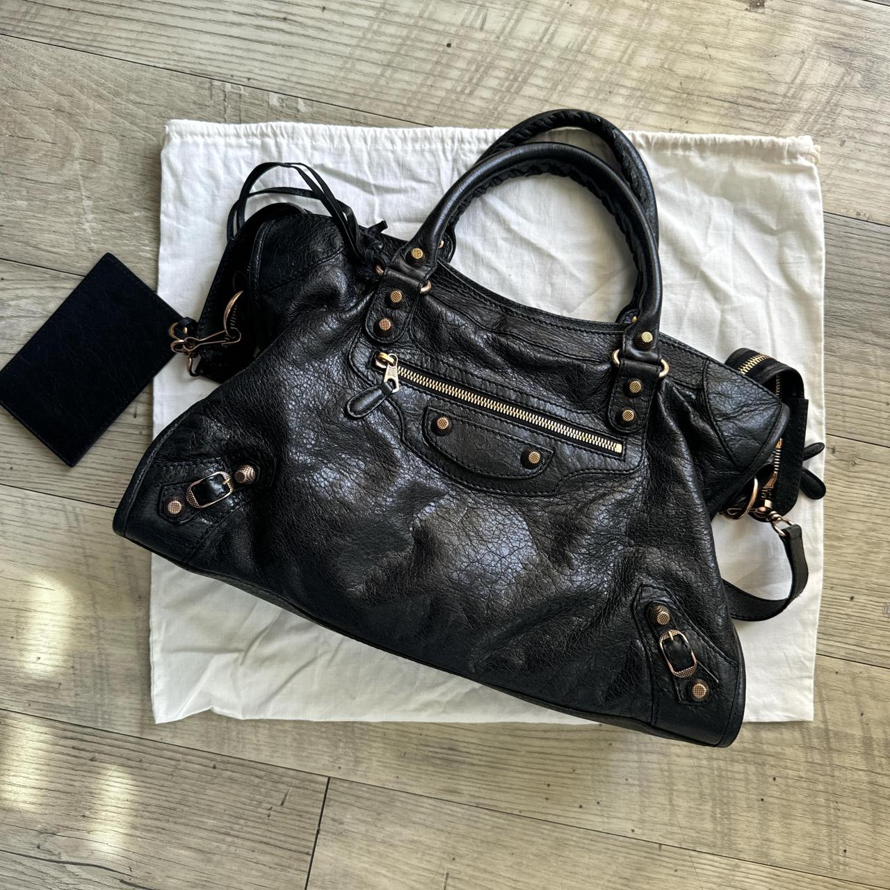 Authentic Balenciaga City Bag – Black with Gold Hardware (Medium)