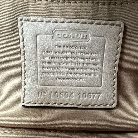 coach mini rainbow c print signature purse