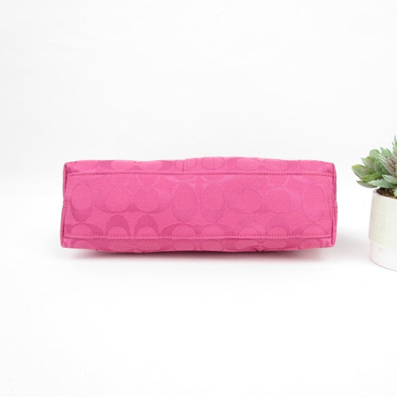 coach authentic pink magenta baguette bag purse 6371